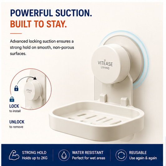 Wall Mounted Suction Soap Holder