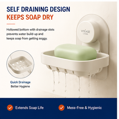Wall Mounted Suction Soap Holder